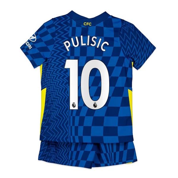 Camisola Chelsea Christian Pulisic 10 Criança 1º Equipamento 2021-22