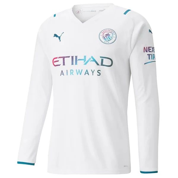 Camisola Manchester City Bernardo Silva 20 2º Equipamento 2021 2022 – Manga Comprida