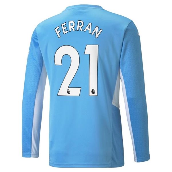 Camisola Manchester City Ferran 21 1º Equipamento 2021 2022 – Manga Comprida