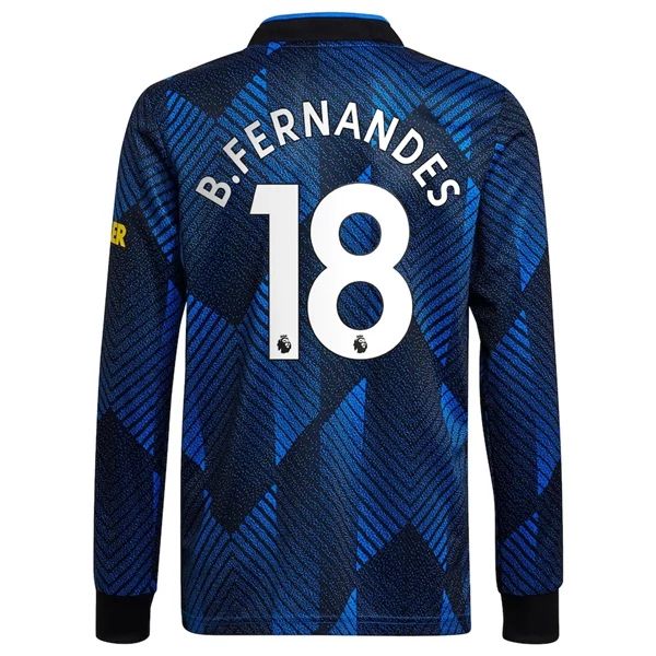 Camisola Manchester United B.Fernandes 18 3º Equipamento 2021 2022 – Manga Comprida