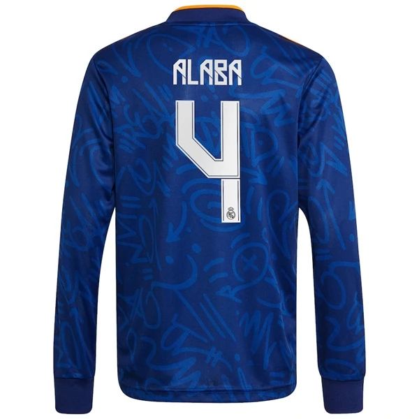 Camisola Real Madrid David Alaba 4 2º Equipamento 2021 2022 – Manga Comprida