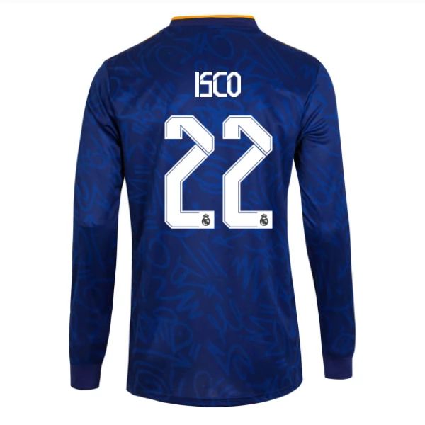 Camisola Real Madrid Isco Biography 22 2º Equipamento 2021 2022 – Manga Comprida