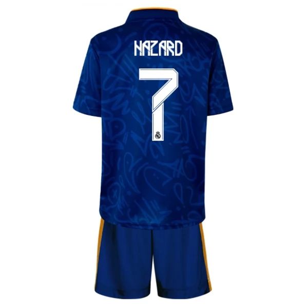 Camisola Real Madrid Eden Hazard 7 Criança Equipamento Alternativa  2021-22