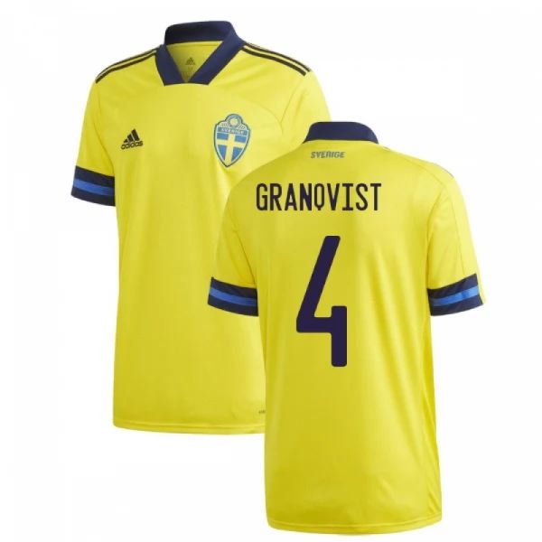 Camisola Suécia Granqvist 4 1º Equipamento 2021