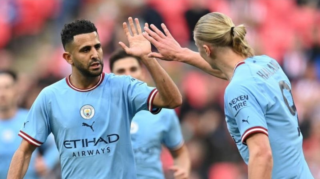 Read more about the article Riyad Mahrez marca um hat-trick quando o Manchester City bateu o Sheffield United por 3-0